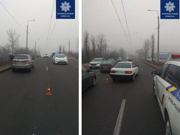В Кременчуге произошло ДТП по вине водителя, который резко затормозил