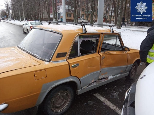 В Кременчуге гололед стал причиной ДТП
