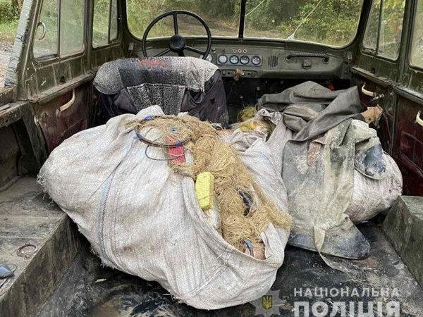 На Кременчугском водохранилище задержали рыбака с уловом на 60 тысяч гривен
