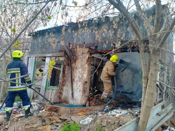 В нагорной части Кременчуга горел дом