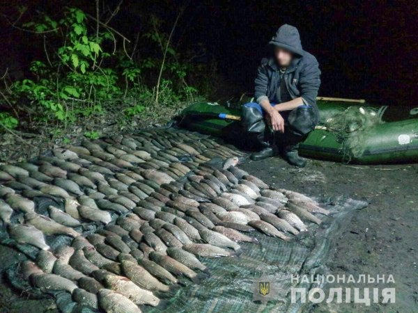 В Кременчугском районе полиция задержала браконьера с уловом на 20 тысяч гривен