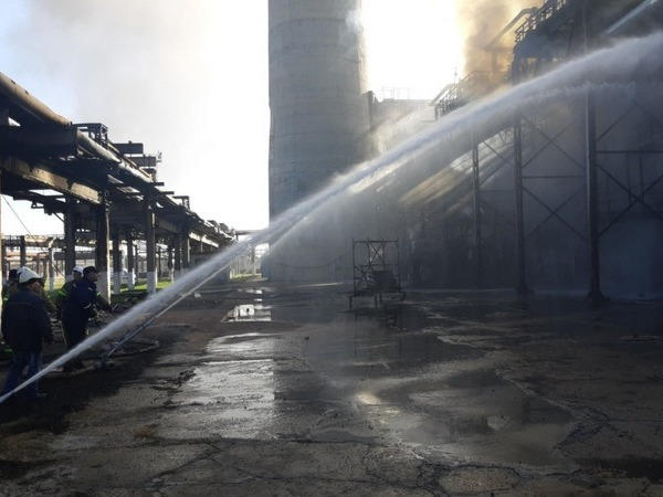 Кременчугские ГСЧСники ликвидировали пожар на ПАО «Укртатнафта»