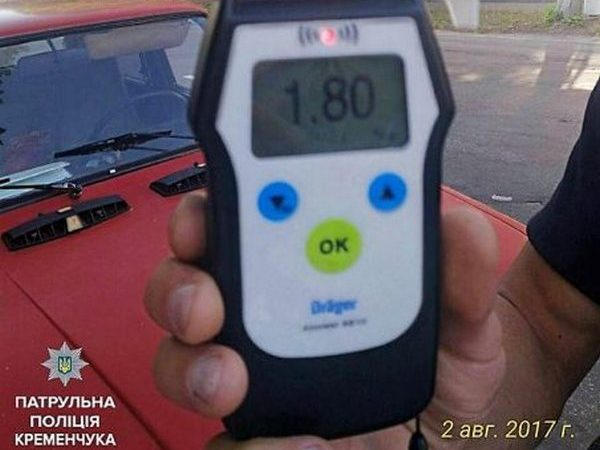 В центре Кременчуга полиция задержала пьяного кременчужанина