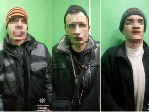 Полиция Кременчуга задержала трех парней, кравших продукты питания из магазинов