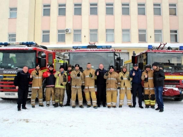 Пожарники из Великобритании и Шотландии прибыли с визитом в Кременчуг