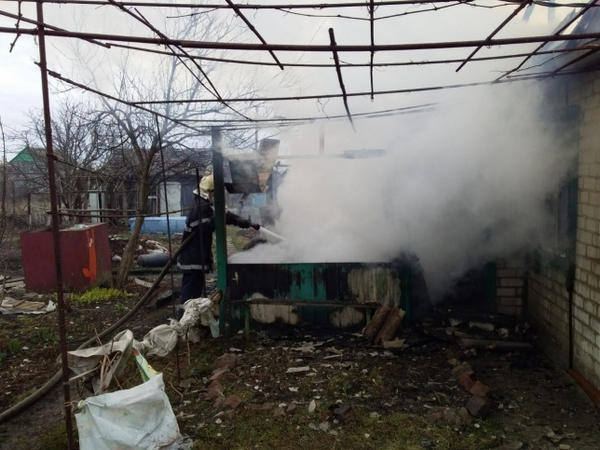 В Кременчугском районе горел садовый дом