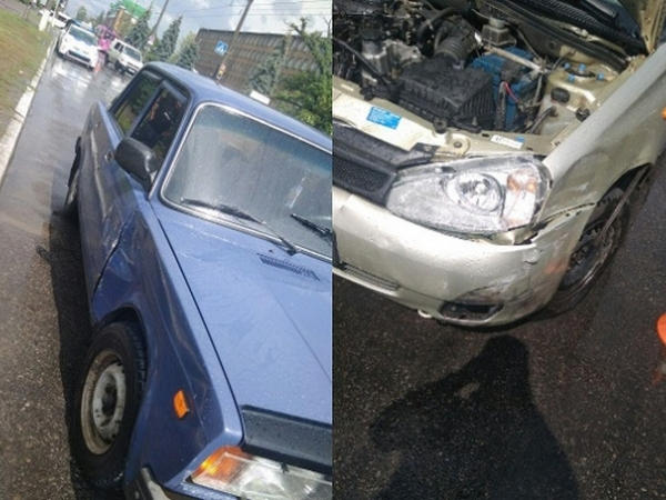 В Кременчуге столкнулись Лада Калина и ВАЗ