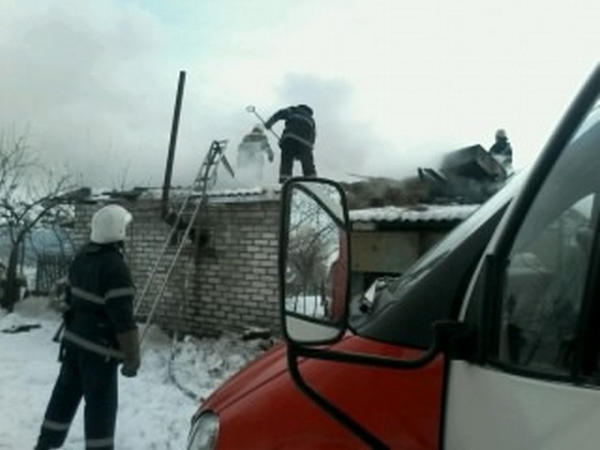 Кременчугские пожарники двумя отделениями тушили пожар по переулку Сивашскому
