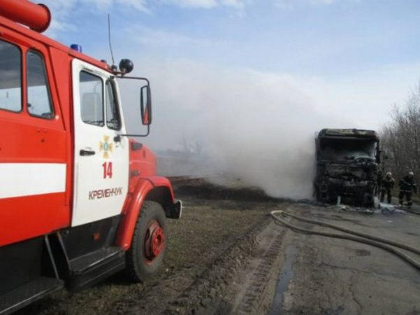 В Кременчуге на Свиштовской горел грузовик