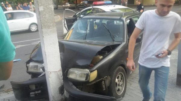 В центре Кременчуга авто патрульной полиции попало в ДТП
