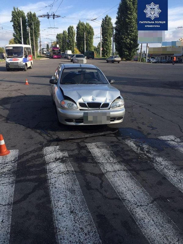 В Кременчуге произошло ДТП на улице Вадима Пугачева