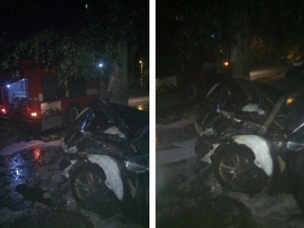 В Кременчуге ночью подожгли автомобиль наркоторговца