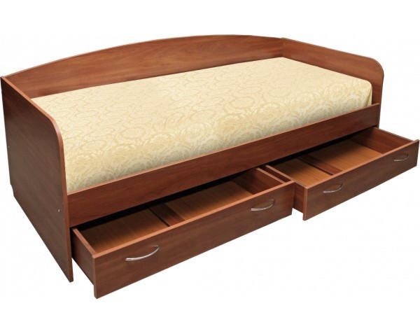 односпальная кровать с ящиками для белья