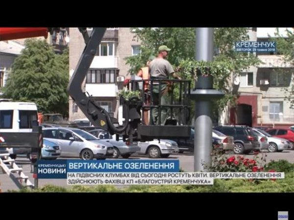 В Кременчуге на площади Победы появились термочаши с цветами