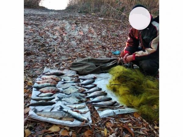 На Кременчугском водохранилище полиция задержала браконьера с 10 кг рыбы