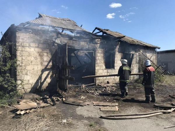 В Кременчугском районе горел нежилой дом