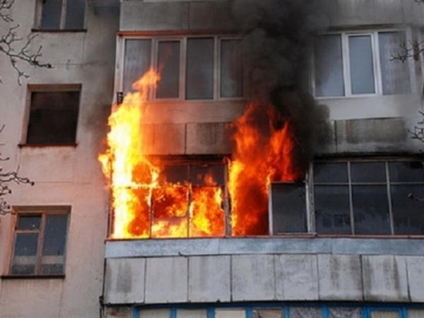 В центре Кременчуга горела квартира