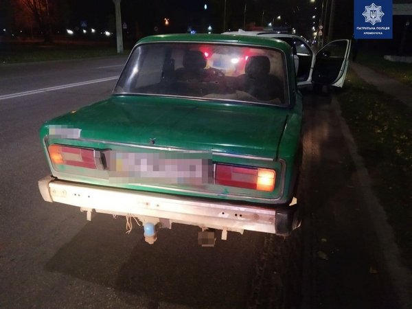 Водитель, который ездил по Кременчугу без включенных фар, оказался пьяным