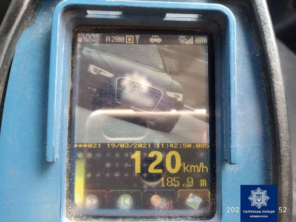Кременчугская полиция задержала водителя, который ездил по городу со скоростью 120 км/ч