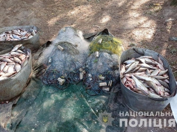 В Кременчугском районе браконьеры оставили улов и сбежали от полиции