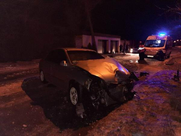 В Кременчуге на улице Алексея Древаля авто слетело с дороги