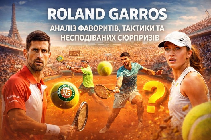 фаворити тенісного турніру Roland Garros