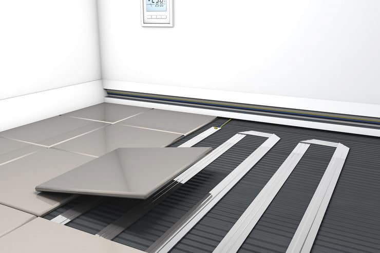 електрична тепла підлога у ванній