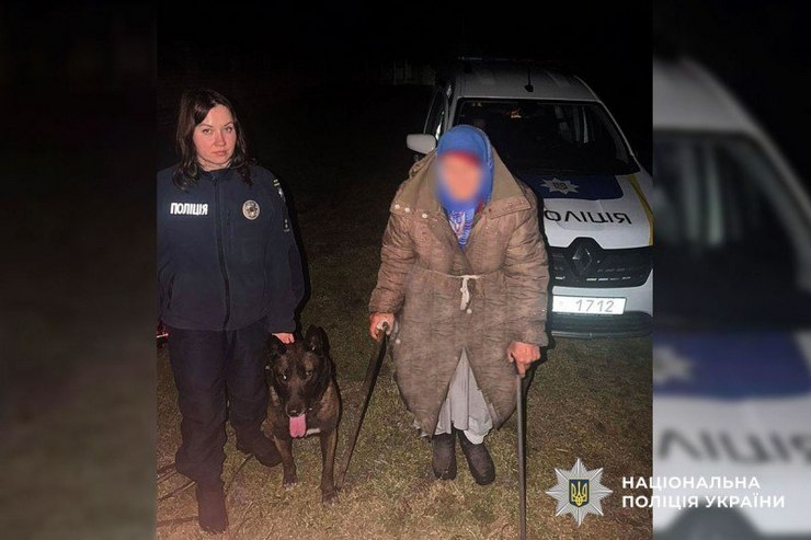 Служебная собака Джек нашла пропавшую бабушку под Кременчугом