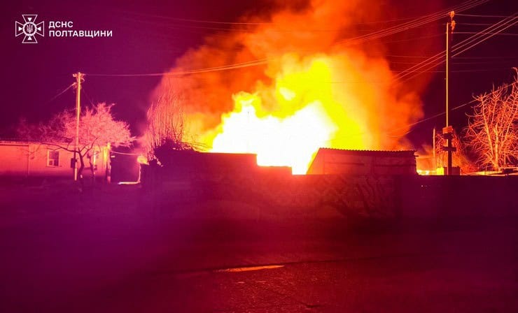 Пожар на лодочной станции в Горишних Плавнях