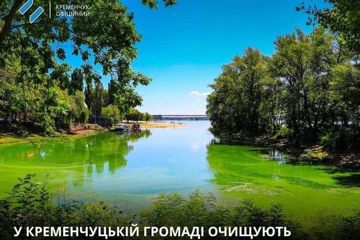 Как в Кременчуге борются с цветением воды в Днепре