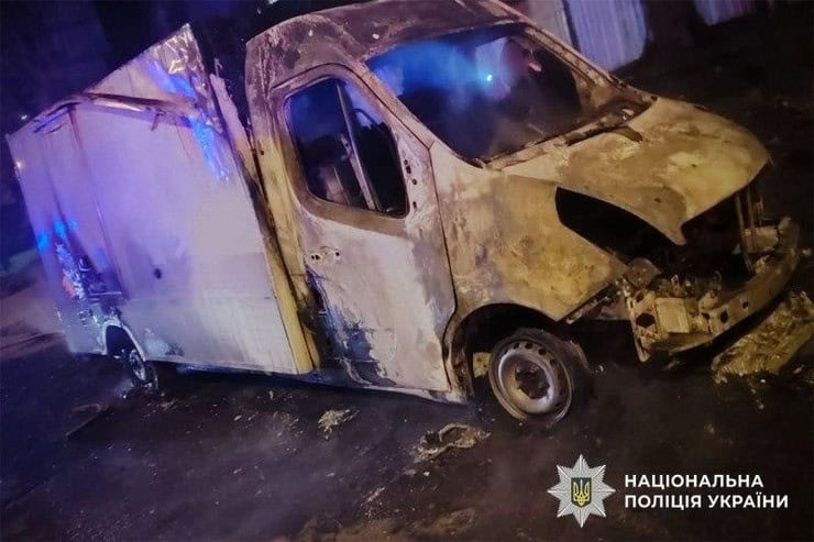 В Кременчуге сгорел грузовой автомобиль